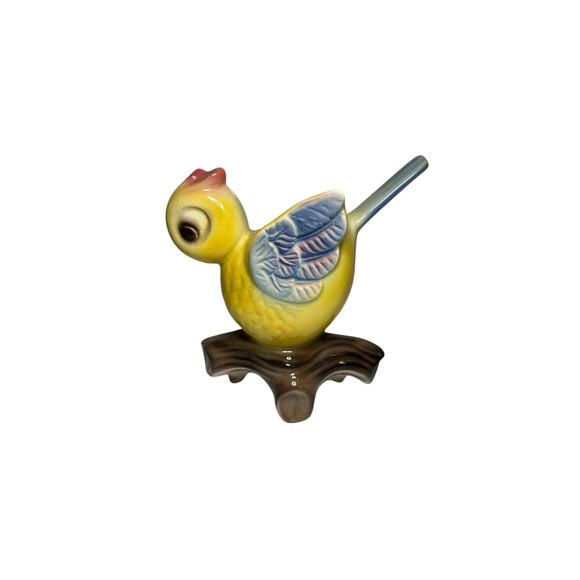 Vintage ceramic bird scissors string holder wall pocket - Picture 2 of 10